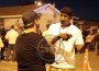 Cle "Bone" Sloan on the set of Straigh Outta Compton, 2014