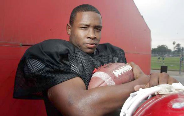 jstonefbpose Law enforcement officials privately confirmed that Lakewood senior tailback Jerry Stone was allegedly driving the vehicle involved in a gang-related drive-by shooting. (Alex Gallardo / Los Angeles Times)