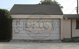 Westside Lokos gang graffiti, Regent & Hutchinson, December 6, 2012